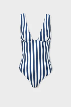 Bañador de una pieza a rayas