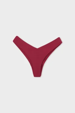 Bikini brasileño de corte alto con braga de bikini satinada