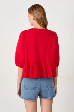 Blusa mangas 3/4 con lazos