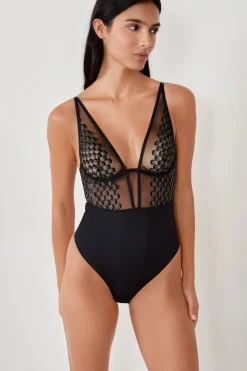 Body con aros de encaje