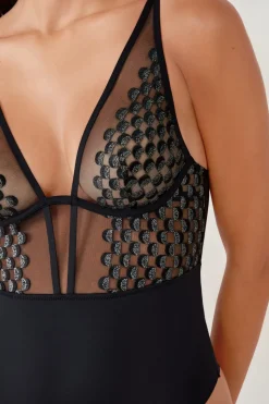 Body con aros de encaje