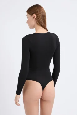 Body de malla térmica de manga larga