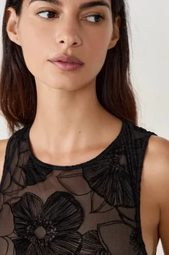 Body sin mangas con motivos