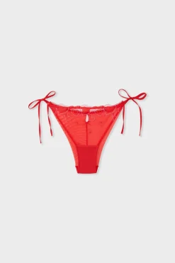 Braga bordada con estampado de corazones