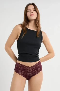 Braga brasileñas en forma de V de encaje