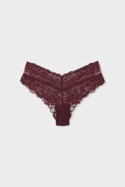 Braga brasileñas en forma de V de encaje