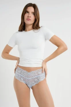 Braga brasileñas en forma de V de encaje