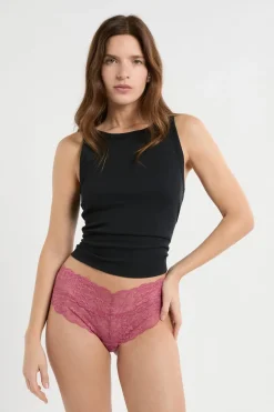 Braga brasileñas en forma de V de encaje