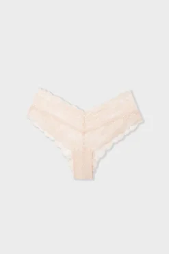 Braga brasileñas en forma de V de encaje