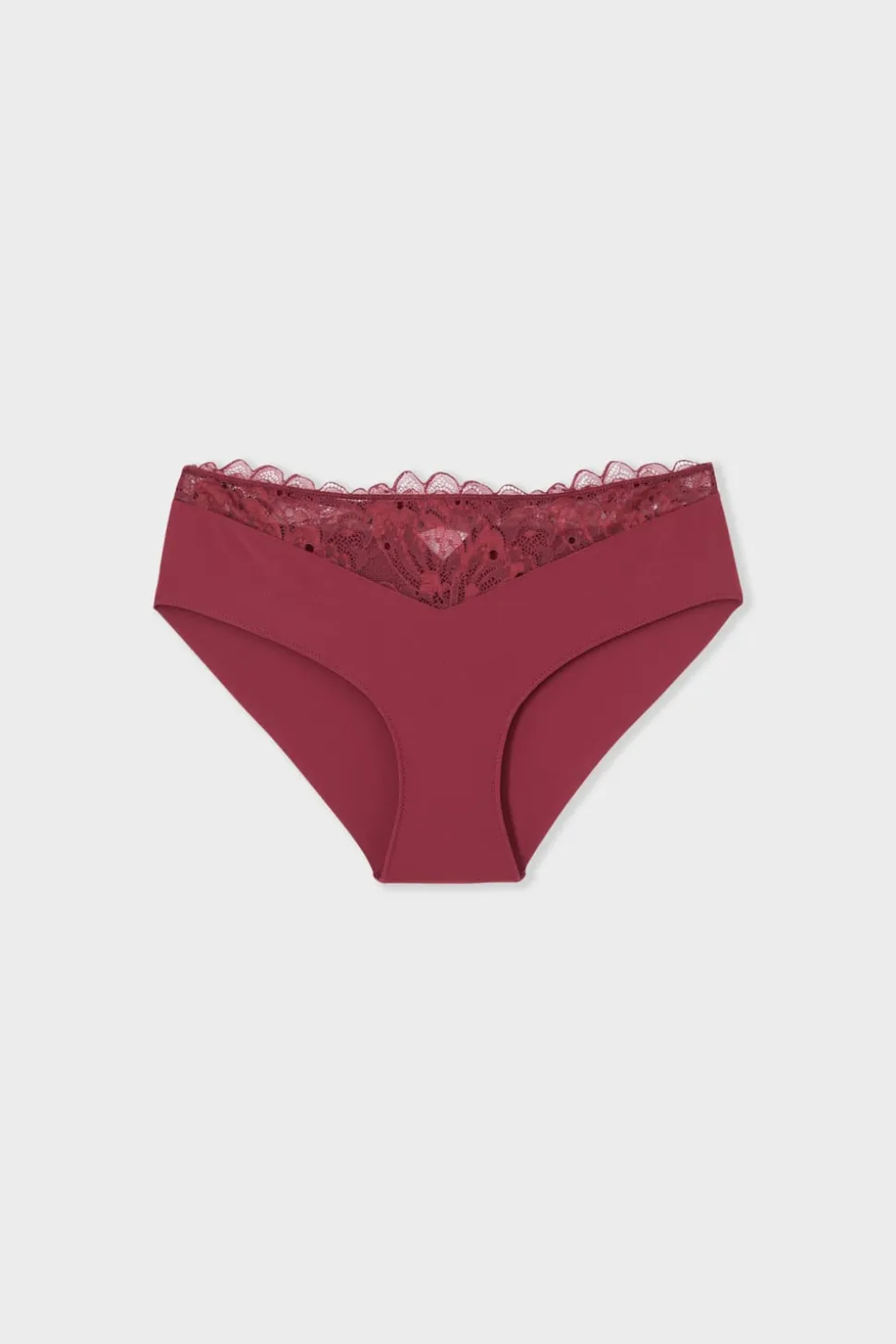 Braga culotte con detalles de encaje