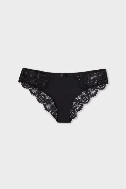 Braguita brasileña de microfibra y encaje