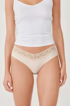 Braguita brasileña en V de microfibra y encaje