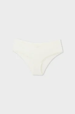 Braguita culotte de microfibra con detalle de encaje