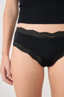 Braguita culotte de microfibra con cordones