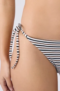 Braguita de bikini con rayas y lazada