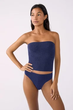 Braguita de bikini de tiro alto brillante