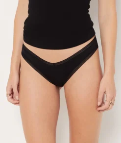 Braguita en V de microfibra y encaje