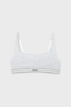 Bralette de algodón acanalado