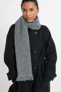 Bufanda con estampado de pata de gallo