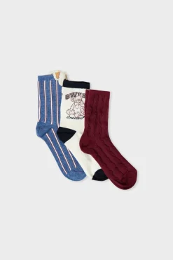 Calcetines acanalados con motivos