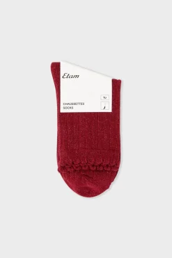 Calcetines brillantes con algodón