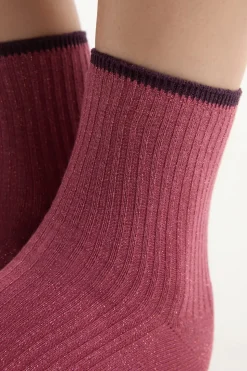 Calcetines brillantes con algodón