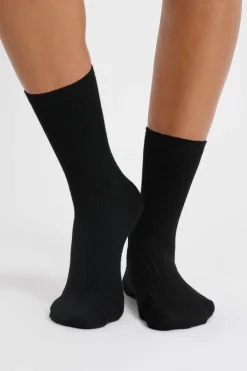 Calcetines con efecto acanalado