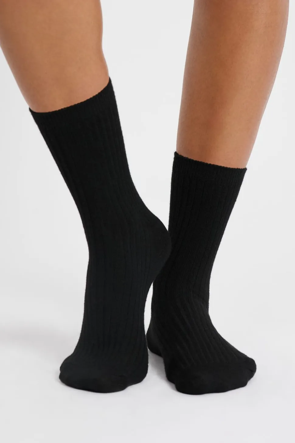 Calcetines con efecto acanalado