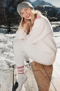 Calcetines con letras de algodón