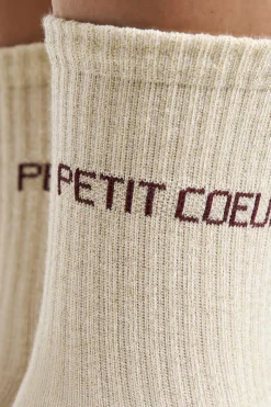 Calcetines irisados con letras