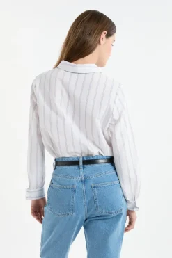 Camisa a rayas con algodón