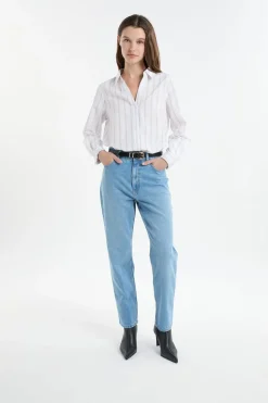 Camisa a rayas con algodón