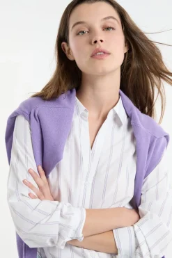 Camisa a rayas con algodón