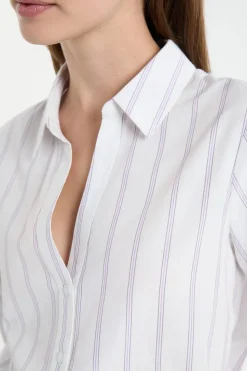 Camisa a rayas con algodón