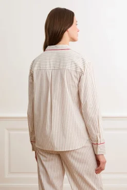 Camisa a rayas con algodón