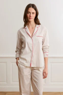 Camisa a rayas con algodón