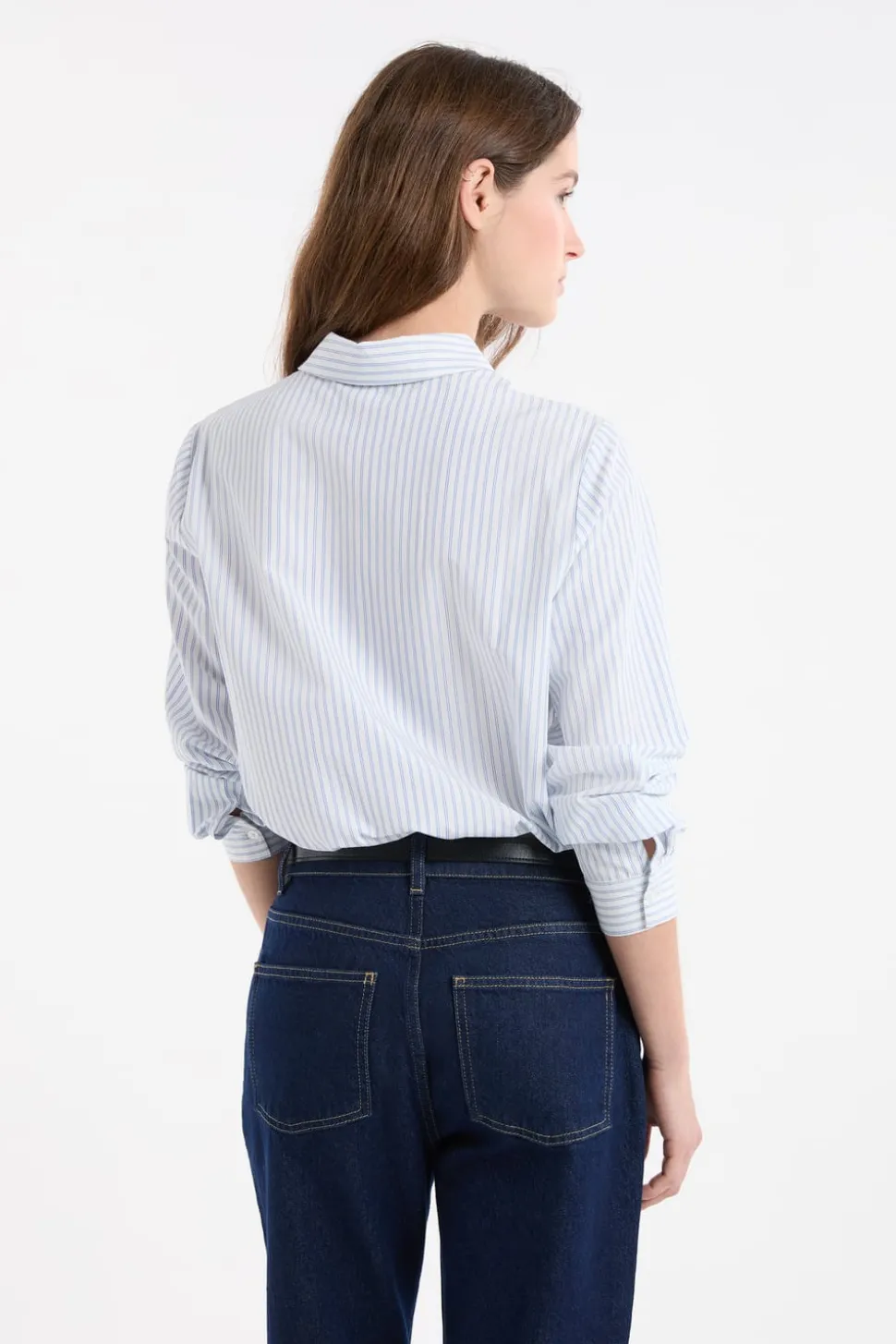 Camisa a rayas con algodón