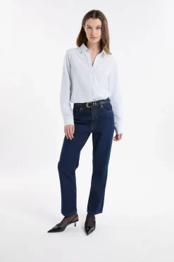 Camisa a rayas con algodón