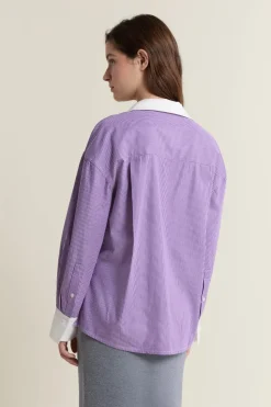 Camisa a rayas con algodón