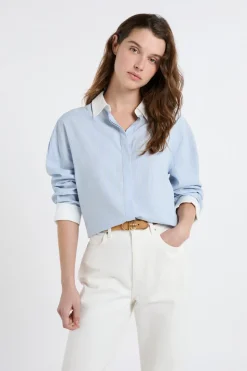 Camisa bicolor con algodón