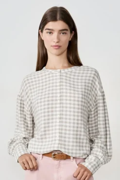 Camisa de manga larga a cuadros