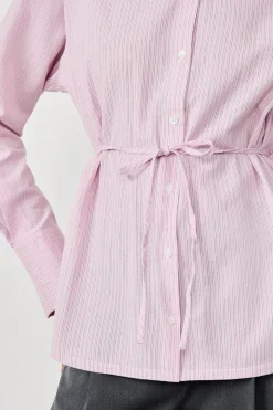 Camisa de manga larga de popelina