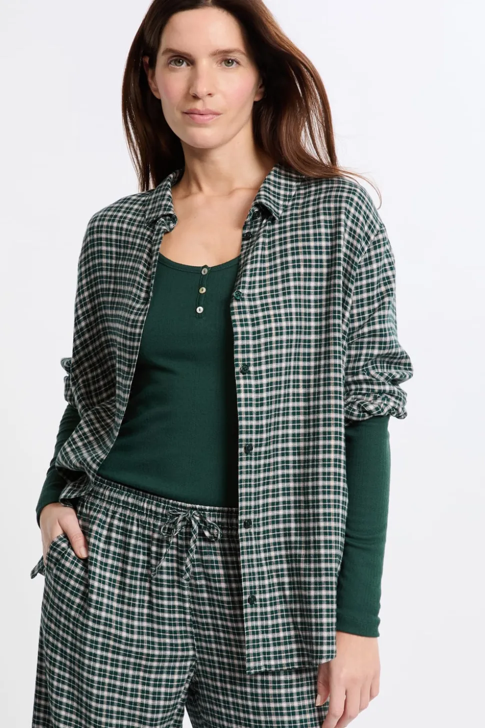 Camisa de pijama a cuadros