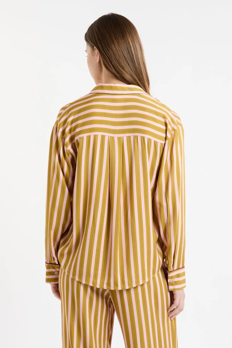 Camisa de pijama bicolor a rayas