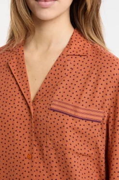 Camisa de pijama con estampado de corazones