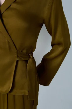 Camisa de pijama con lazo liso