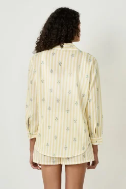 Camisa de pijama de algodón estampada