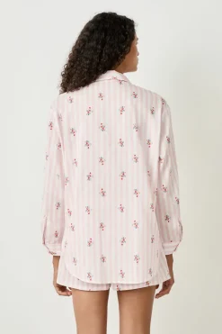 Camisa de pijama de algodón estampada