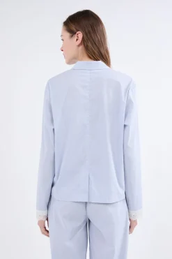 Camisa de pijama de manga larga a rayas