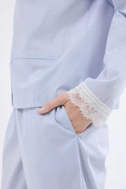 Camisa de pijama de manga larga a rayas